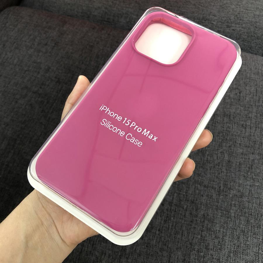 Ins Chic Flüssigsilikon Vollständig abgedeckte weiche Gel-Gummi-Telefonhülle Schutzhülle für iPhone 16 15 14 Pro Max 14Plus 15Plus XR XS Max 11 12 13 Pro Max iPhone 16 Pro Max hellrosa