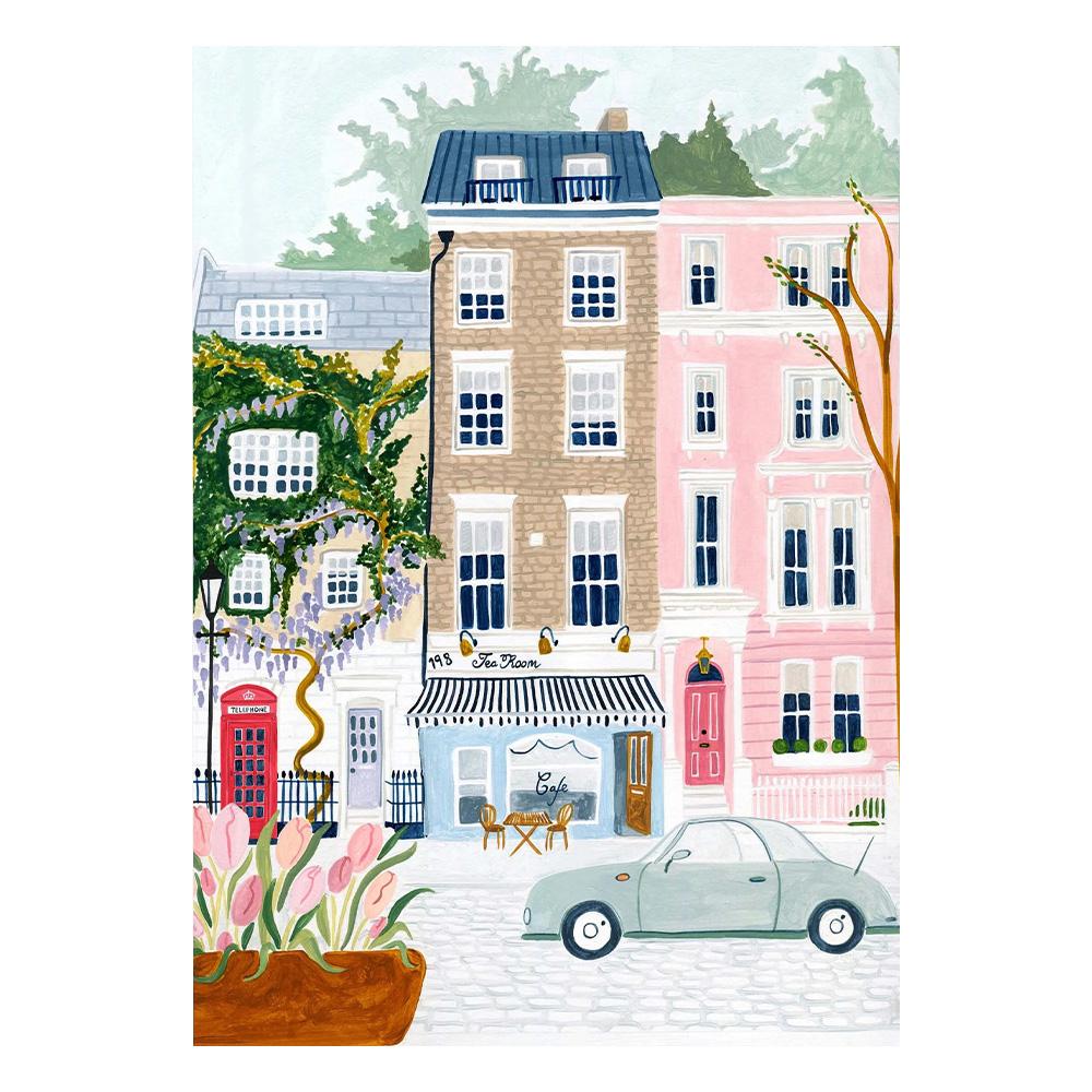 Reiseziele Poster Druck Amsterdam Sevilla London Paris Leinwandbild Wandkunst Bild Nordischer Stil Schlafzimmer Heimdeko 50x70cm