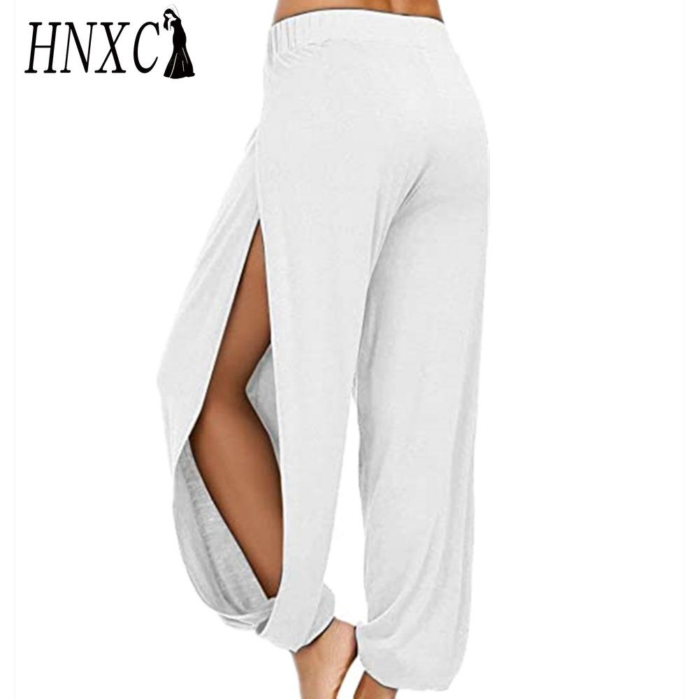 HNXC Damenmode Lässige Einfarbige Print Hosen & Caprihosen XXL weiß