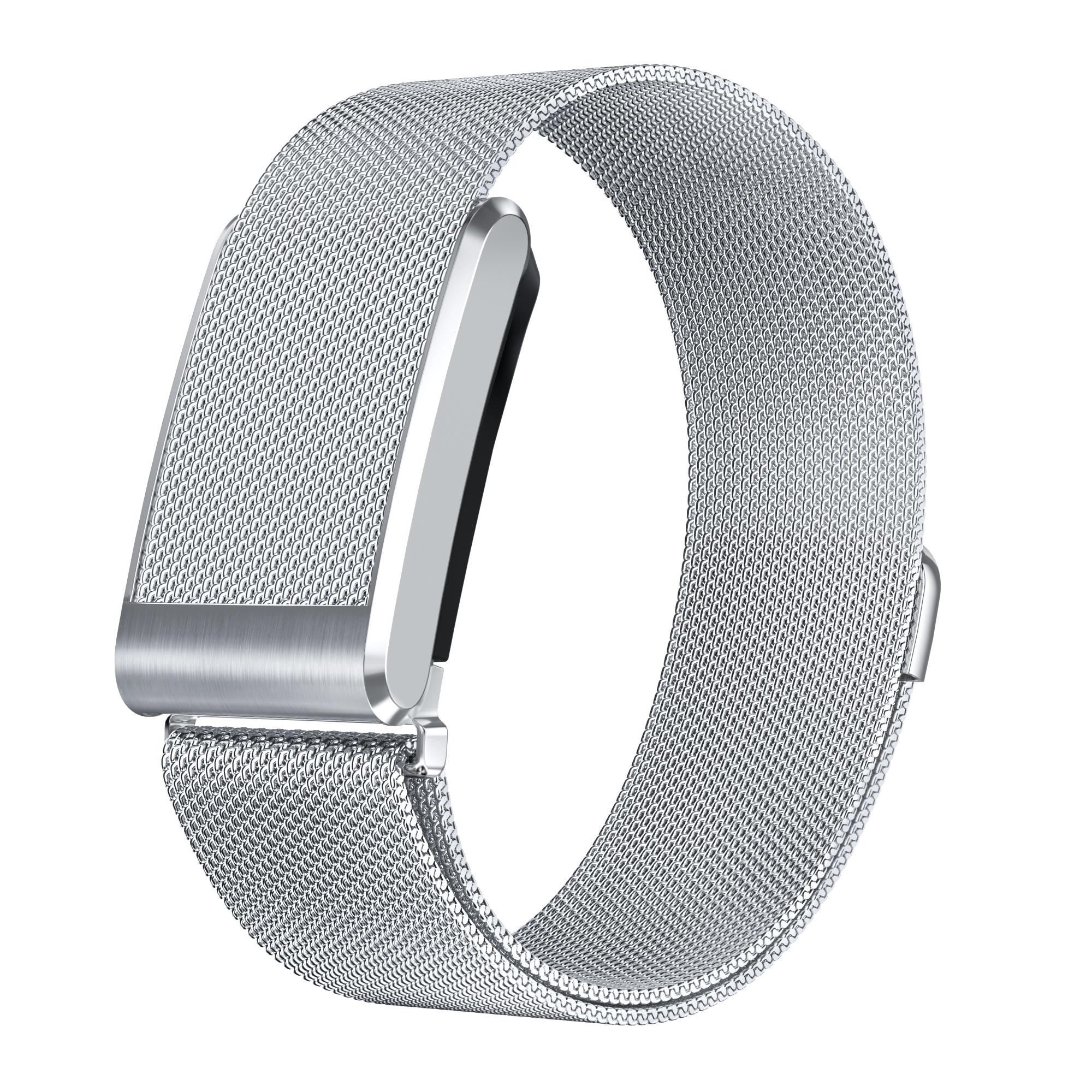 Magnetisches Edelstahlarmband für Google Fitbit Air Wechsel zu Whoop 5.0 Mailänder Schlaufe Armband Schutzhülle für Männer Frauen For Fitbit Air gray
