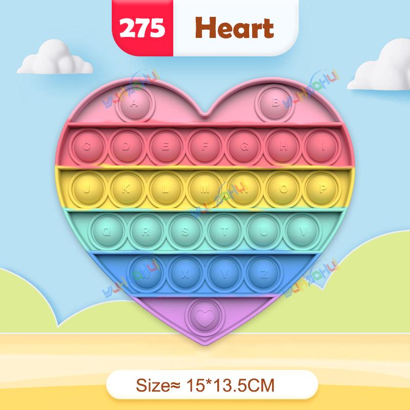 Rainbow Pop Push Bubblle Fidget Anti Stress Abbau Spielzeug für Erwachsene Kinder mit besonderen Bedürfnissen sensorisches Spielzeug interaktives Spielzeug für Kinder