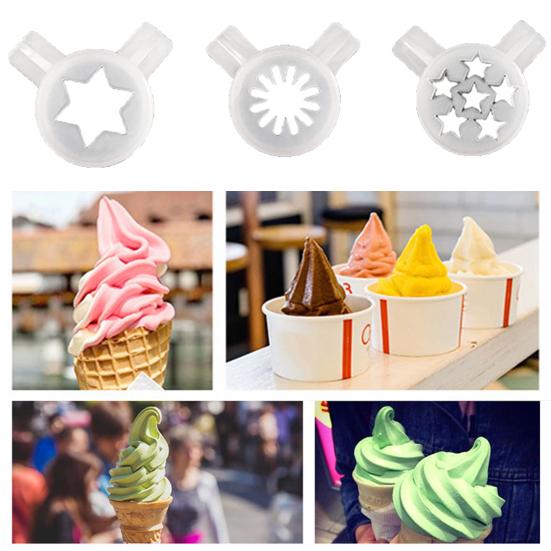 9-teiliges Auslassdüsen-Set, wiederverwendbar, ausgehöhlt, kompakt, nützlich, verschiedene Formen, für die Küche mit Eismaschine