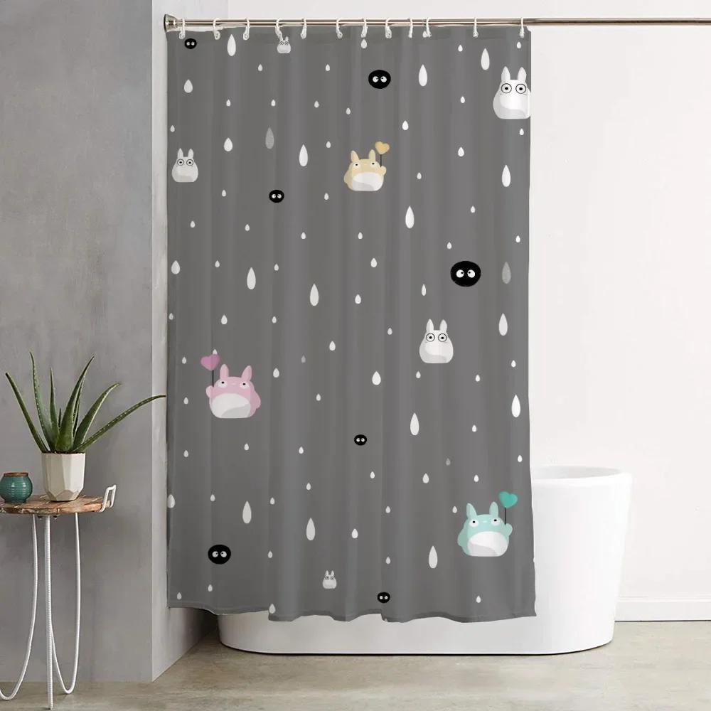 Mein Nachbar Totoro Dinge Für Das Badezimmer Vorhang Badezimmer Duschvorhänge Für Häuser Zimmer Faltbare Trennwand Zubehör Ba@0 W120H180(CM)-1 Pcs