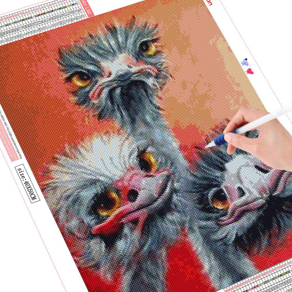 Diamant-Stickerei, komplettes Display, Tier-Diamant-Mosaik, Diamant-Gemälde, Kreuzstich 30X40