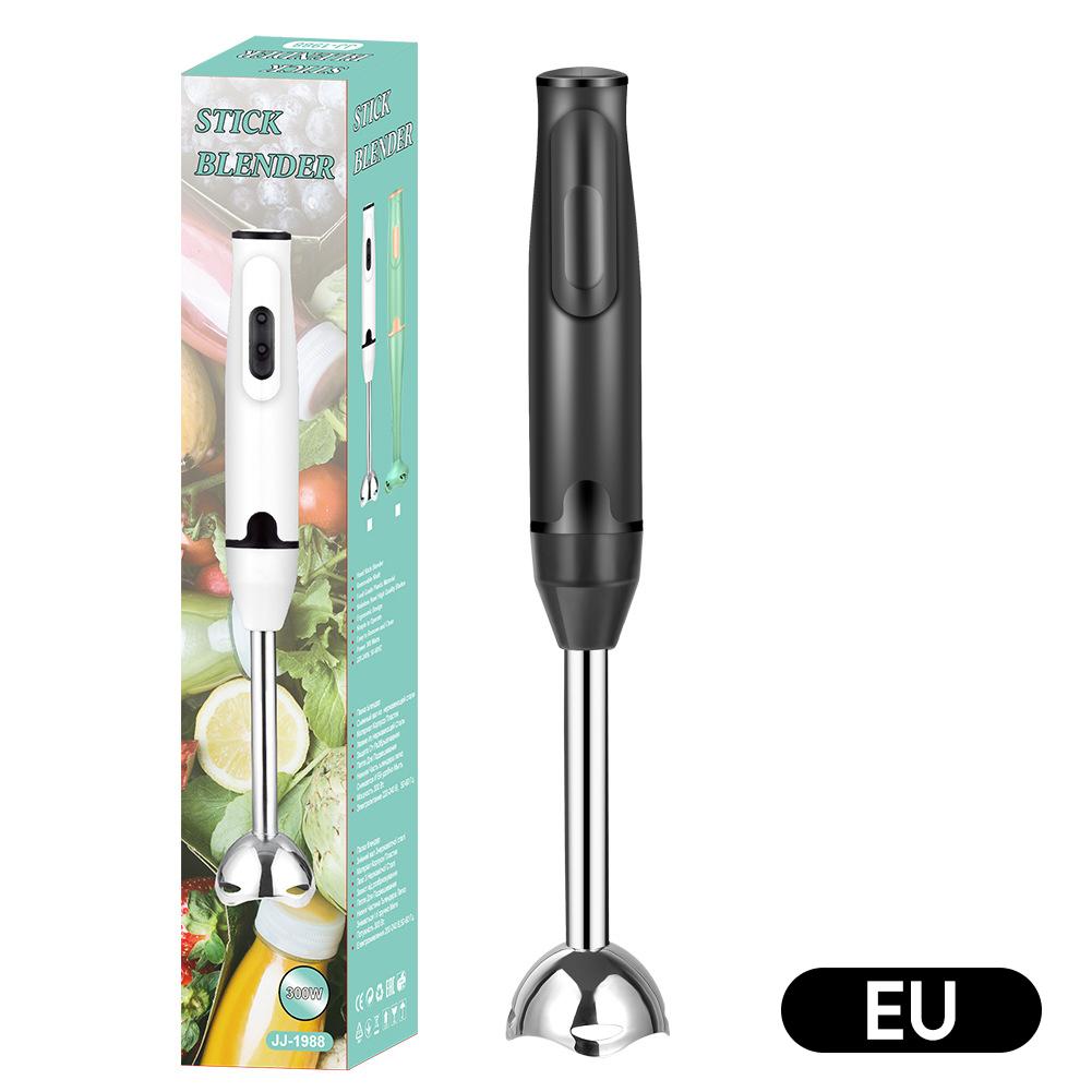 Multifunktionaler elektrischer Mixer, EU-/US-/UK-Stecker, Rührstabmixer, Stabmixer aus Edelstahl, Lebensmittelqualität zum Backen von Babynahrung, Küchenwerkzeug EU Black