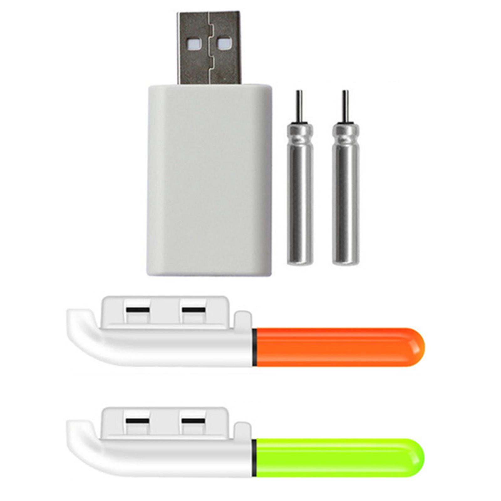 Angelruten Knicklichter LED Nachtangelrute mit wiederaufladbarer Batterie Leuchtlampe Rutenspitze Leuchtröhre Angelzubehör Werkzeug B