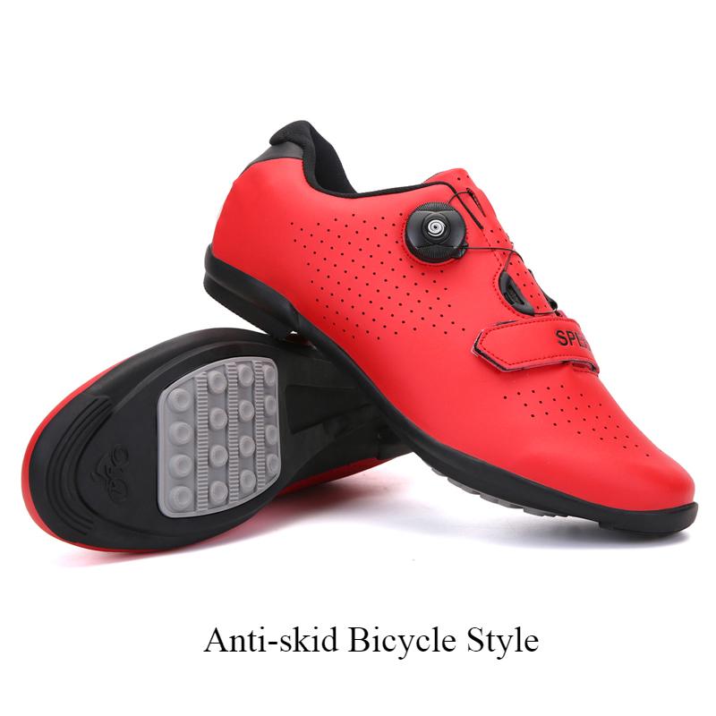 Neu Road Lock Schuhe Radfahren Schuhe Männer Und Frauen Berg Lock Schuhe Fahrrad Schuhe Outdoor Power 44 kadmium rote