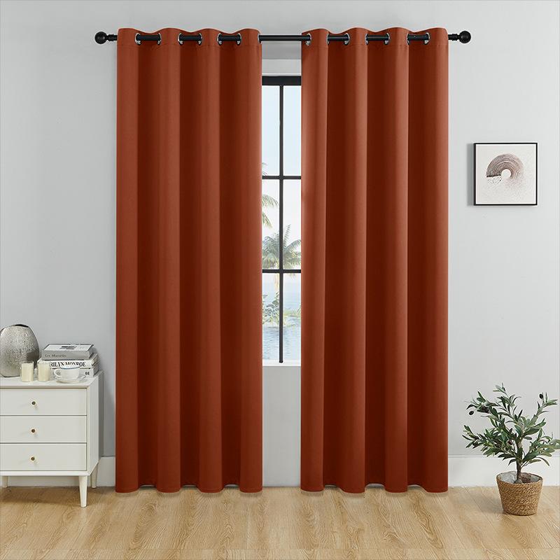 Moderne minimalistische Vorhänge Vollverdunkelung Sonnenschutz Vorhänge Energieeffiziente Fensterdekorationen für Schlafzimmer Wohnzimmer Heimdekor 132cm*183cm dunkle der koralle