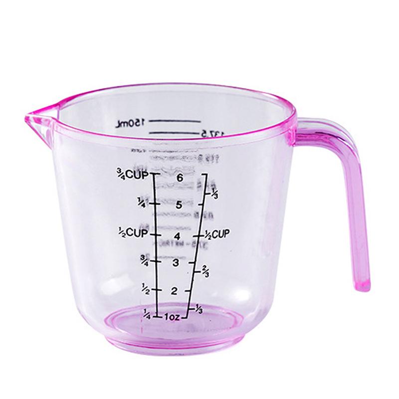 1Stk 150/300/600ml Mehrzweck-Messbecher aus Kunststoff Hitzebeständig Mit Skala Messbecher Küchenzubehör 150ML