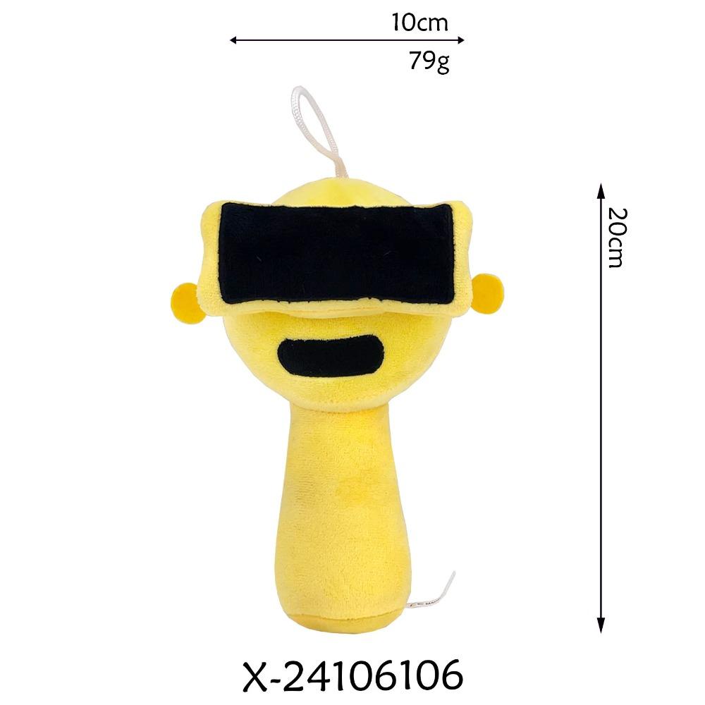 2025 Neue Sprunki Plüschtiere Weiche Rhythmusbox Plüschpuppen Stoffspielzeug Spiel-Merchandise Plüschtiere für Kinder Geburtstags-Weihnachtsgeschenke 20cm gelb