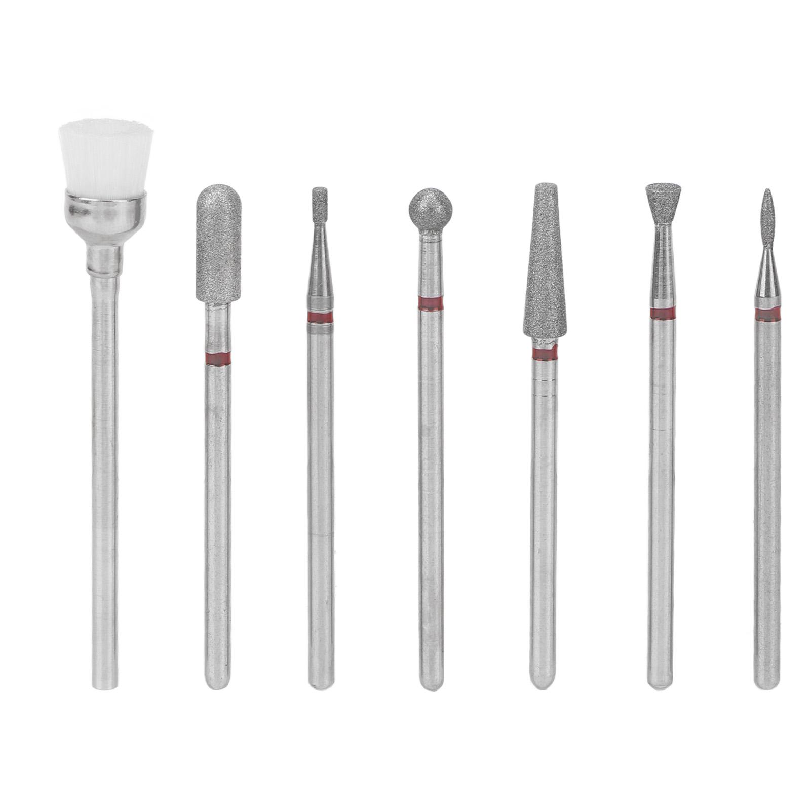 7 Stück Nagelfräser Drehbar Schnell Entfernen Grobe Haut Tragbar Wolframcarbid Fräser
