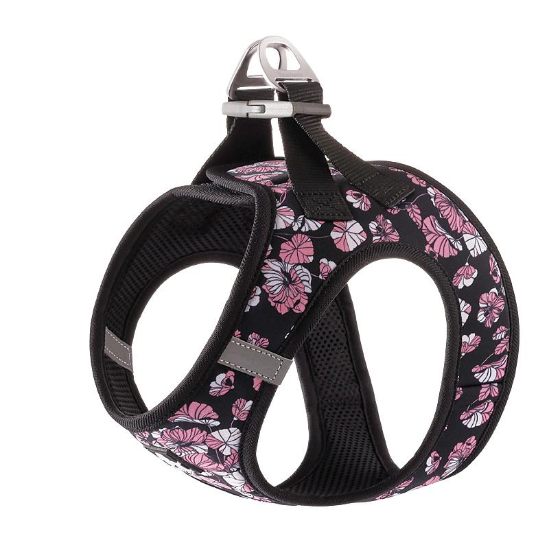 Truelove Haustiergeschirr Weiches Air-Mesh Verstellbar Reflektierende Haustierweste Kleine und Mittelgroße Rassen Zugfrei Verstellbares Hundegeschirr TLH3016 S schwarz