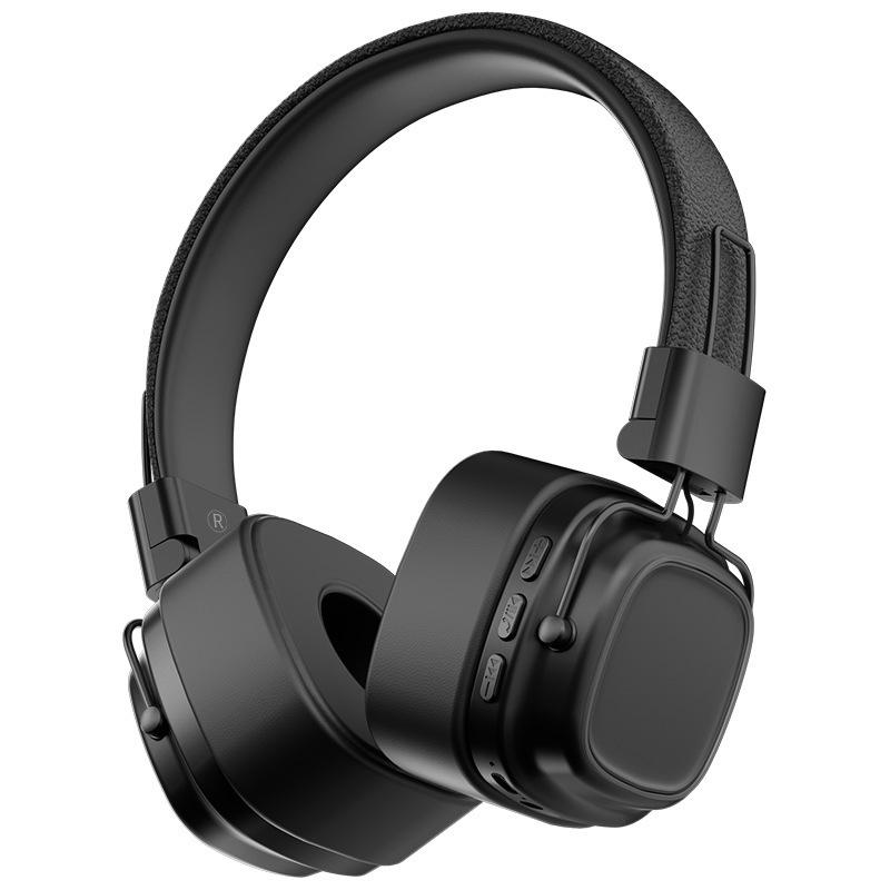 Retro On-Ear Kopfhörer Kabellose Bluetooth 5.3 Headsets HIFI Stereo-Sound Gaming Kopfhörer TF/AUX Musikplayer Geräuschunterdrückung schwarz