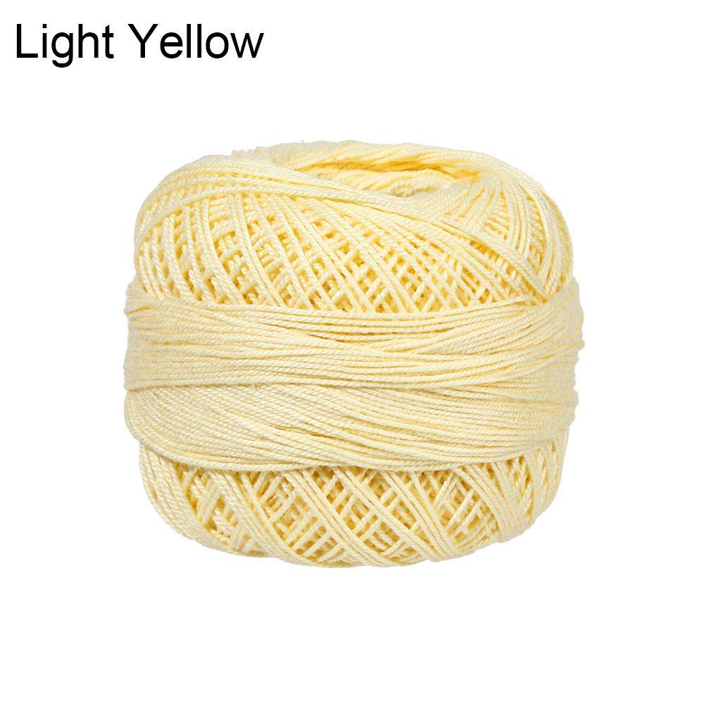 Kreatives Häkeln, Stricken, DIY-Garn, Spitze, Wolle, reine Baumwolle, Wolle helle gelbe