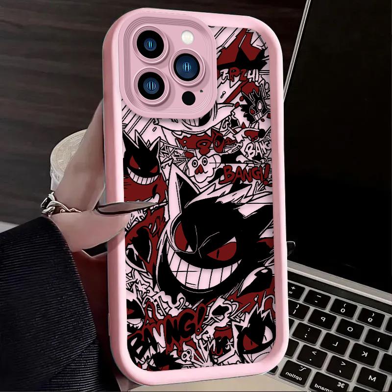 Luxus Gengar P-Pokemon Weiche Hülle für iPhone 17 Air 16 16E 15 14 13 12 11 Pro Max X XS X S Max XR SE 2020 SE4 7 8 Silikonhülle For iPhone 17 Air