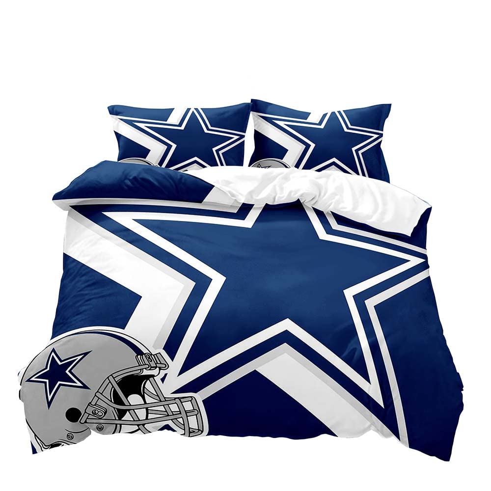 American Football Bettbezug-Set, Sport Bettwäsche-Set, Marineblaues Bettdeckenbezug-Set, Inspirierende Geschenke für Männer, Freund, Ehemann US Twin(172x218cm)