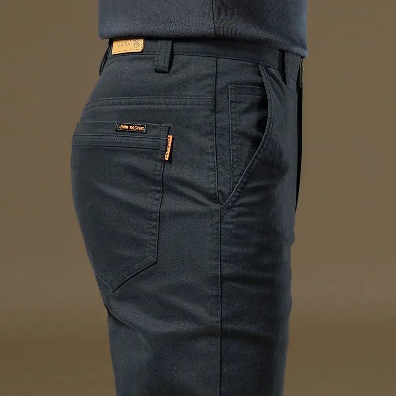 Sommer Dünne Baumwolle Herren Freizeit Hose Trendig Vielseitig Elastisch Leichte Business Hose Arbeit Formell Schlank Gerade Hose 30 schwarz