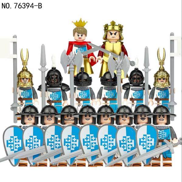 Antike römische mittelalterliche Ritter, Bausteine, Figuren, Spielzeug, Mini-Figuren, humanoide Puppen, Spielzeug, Geburtstagsgeschenke.