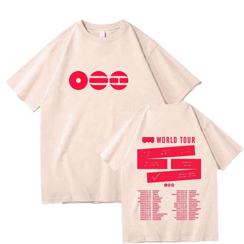 The Best Is Yet To Come Welttournee T-Shirts A-arirang Pop-Album Baumwolle Hohe Qualität T-Shirts Geschenk Fans Mode Oberteil Unisex T-Shirts M sand