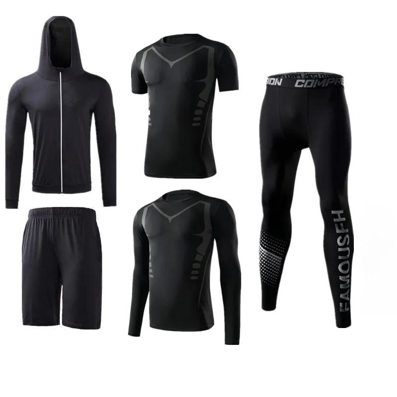 Männer Sportswear Kompression Sport Anzüge Quick Dry Lauf Sport Jogger Training Gym Fitness S