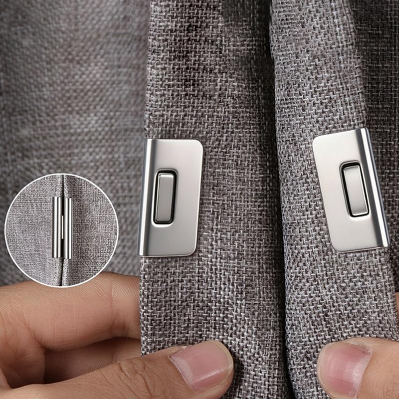 10 Stück Starke Magnetische Gardinenclips Nagelfrei Verdunkelungsverschlussclips Halten Gardine Geschlossen Verhindern Lichteinfall Für Schlafzimmer black