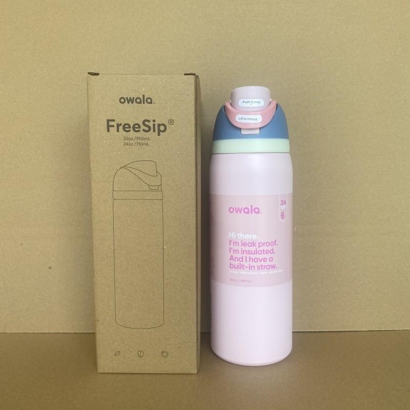 Owala Vakuum 32oz Sport-Wasserflasche Mit Isolierung Für Outdoor-Aktivitäten Und Geschenke Light Pink