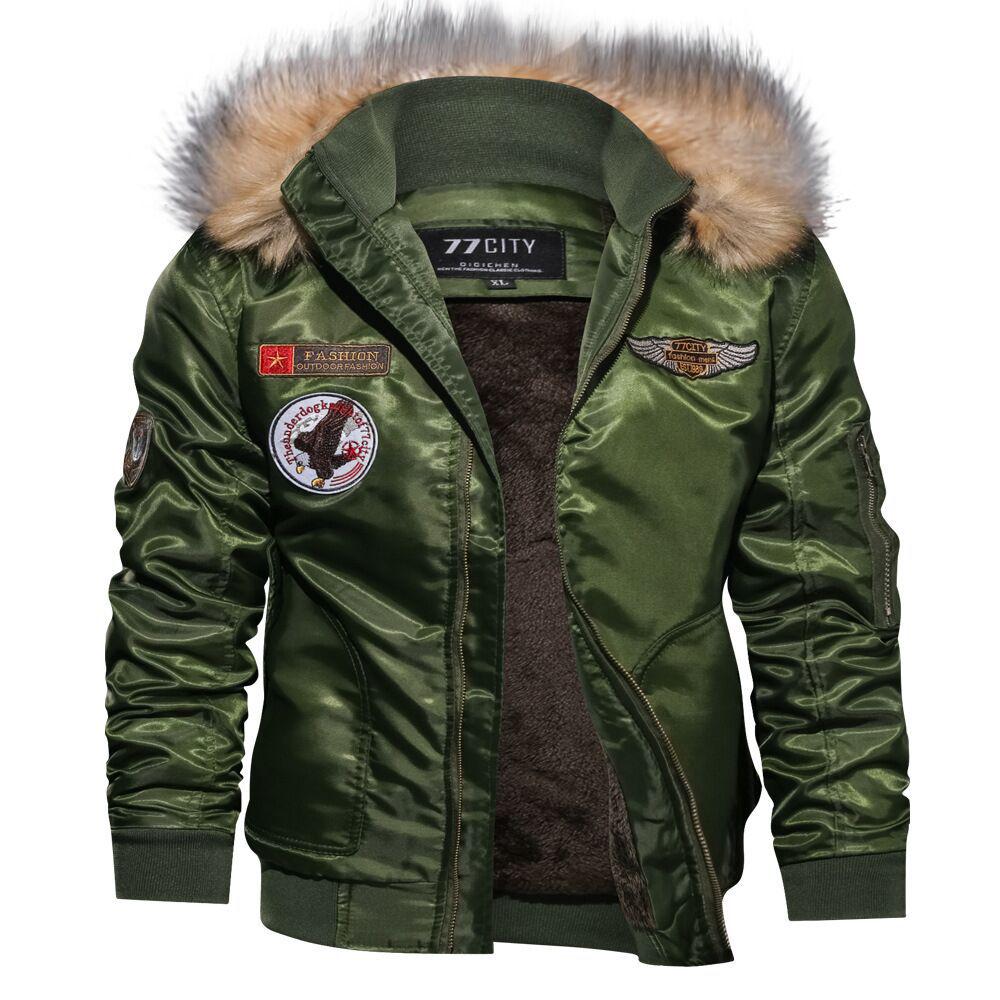 Männer Jacken Winter Armee Grün Militär Motorrad Ma-1 Fliegerjacke Pilot Air Force Bomberjacke XXXL armee grüne