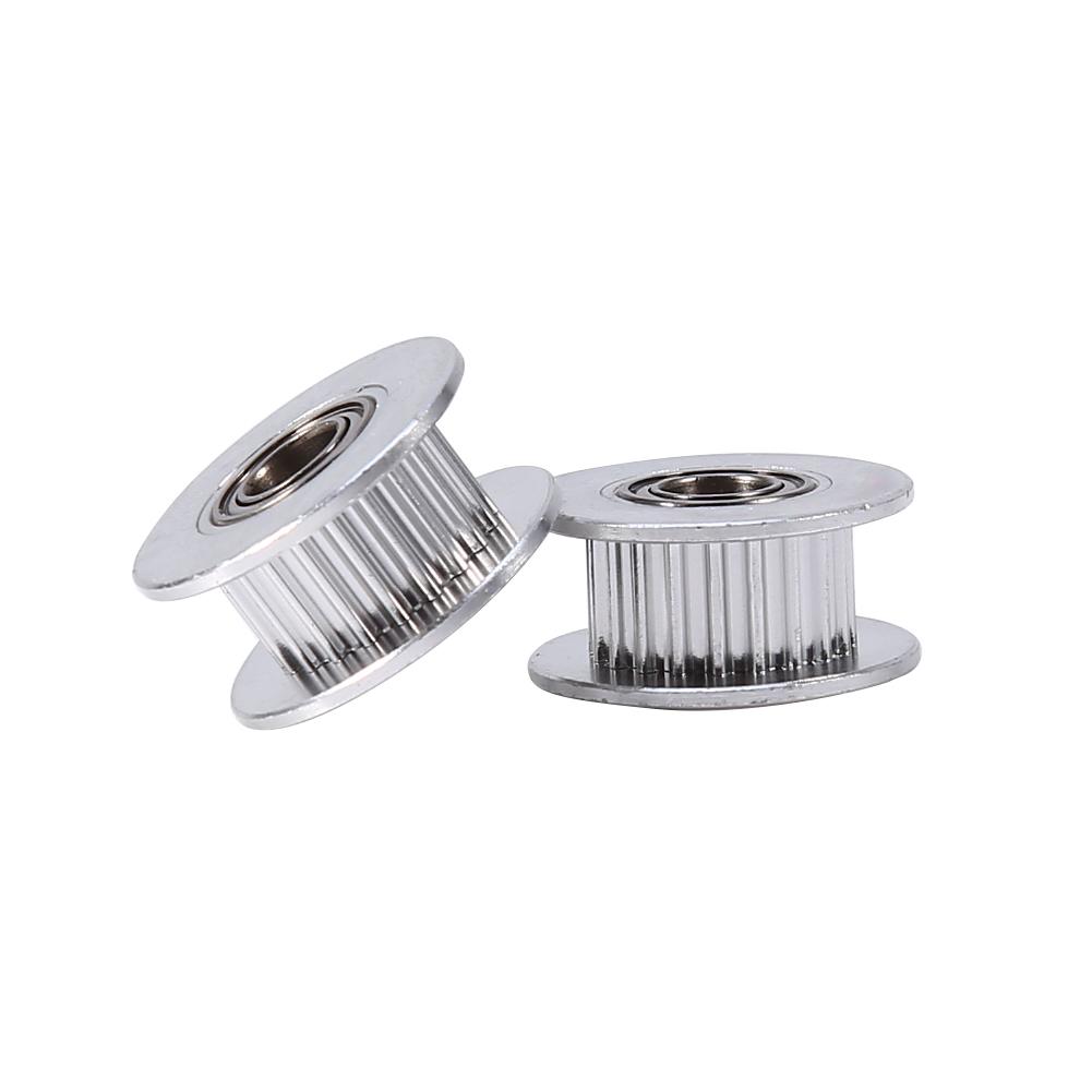 2 Stück Aluminium 5 mm Innendurchmesser Zahnriemenantrieb Umlenkrolle mit Lager für 3D-Drucker