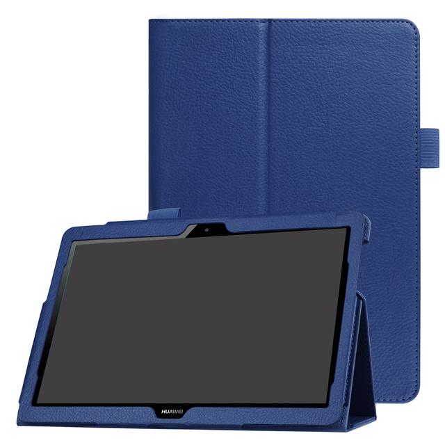 Hülle für Huawei MediaPad T5 10 T3 9.6 M5 Lite 10.1 8 Tablet Hülle Slim Folding Stand PU Leder Cover für Huawei M5 10.8 8.4 Hülle M5 Lite 8.0 dunkelblaue
