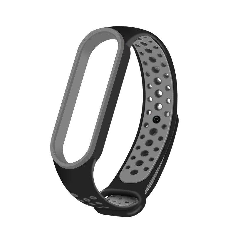 Armband für Xiaomi Mi Band 3 4 5 6, zweifarbig, atmungsaktives Armband, TPU-Armband, Smartwatch und Ersatz-Zubehör für Armbänder for Mi band 3 4