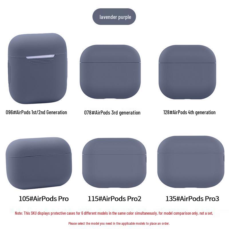 Schutzhülle für AirPods 4. Generation - Bluetooth-Kopfhörerhülle AirPods 3 lavendel lila