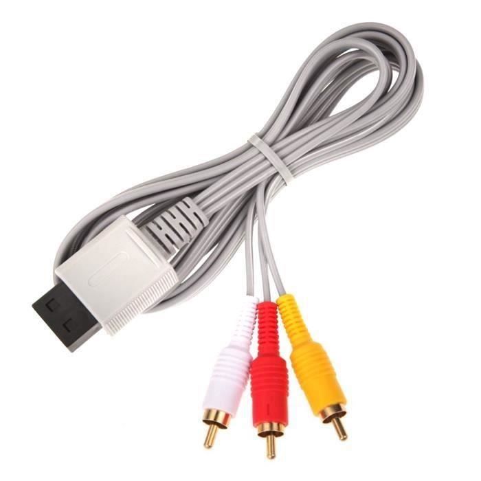 Heißes Audio Video AV Premium Composite 3 RCA Übertragungskabel für Nintendo Wii 1,8 m