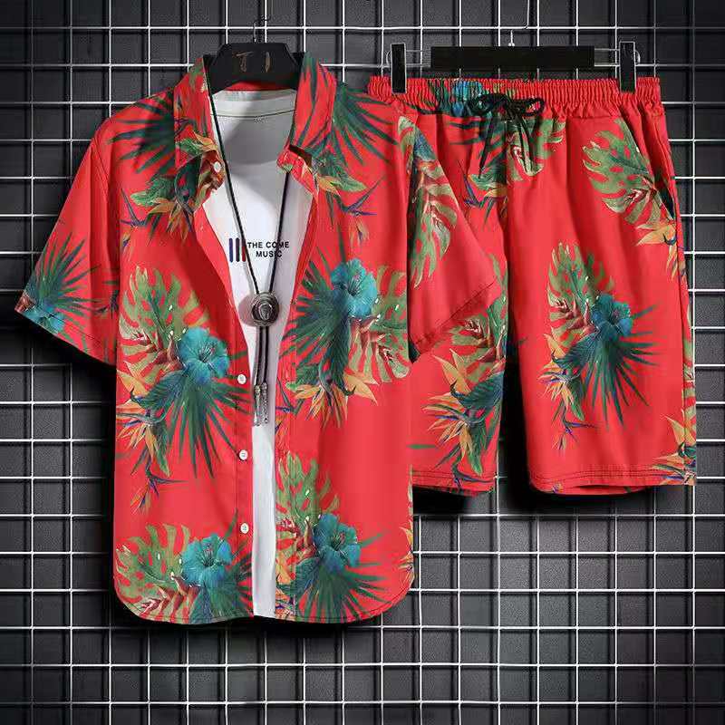 Sommer Strand Anzug Herren Lose Casual Sport Schnell trocknend Strand Hosen Hemd Paar Anzug XL