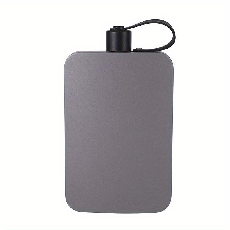 500ml Tragbarer Taschen-Flachmann für unterwegs Edelstahl-Flachmann für Whisky, Alkohol und Getränke 500ml Flachmann aus Stahl Flagon silber