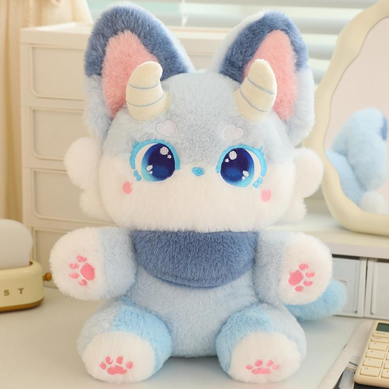 30/50cm Kawaii Phantomfuchs Stofftier Plüschtiere Cartoon Fuchs Kissen Süßer Fuchs'S Handgefertigte Schlafpuppen Weihnachtsgeschenke 35cm
