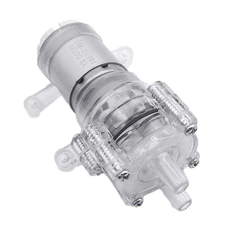 385 DC6-12V Hitzebeständig 1,5-2L/Min 6W/H Mini Mikro-Wasserpumpe Transparent Aquarium Membran-Vakuumpumpe 1