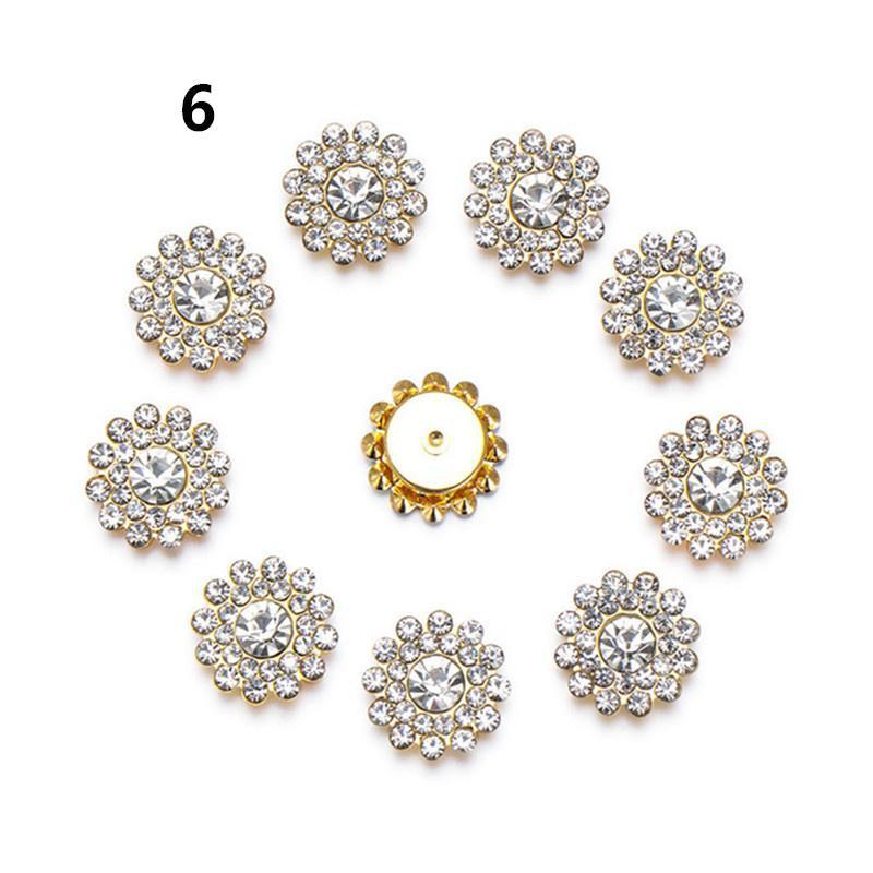 50 STÜCK Doppelspitze Gold Krallenstich Wasserdiamant Nicht thermisch fixierter Wasserdiamant mit fester Naht für Kleidung, Bekleidung und Dekoration 14mm weiß