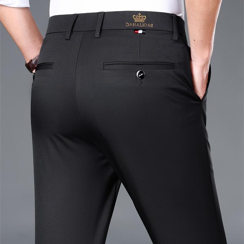 Herren Professionelle Business-Hose, Formale Hose, Lässige Hose, Lockere und Vielseitige Lässige Gerade Anzugshose für Büroangestellte 29 schwarz
