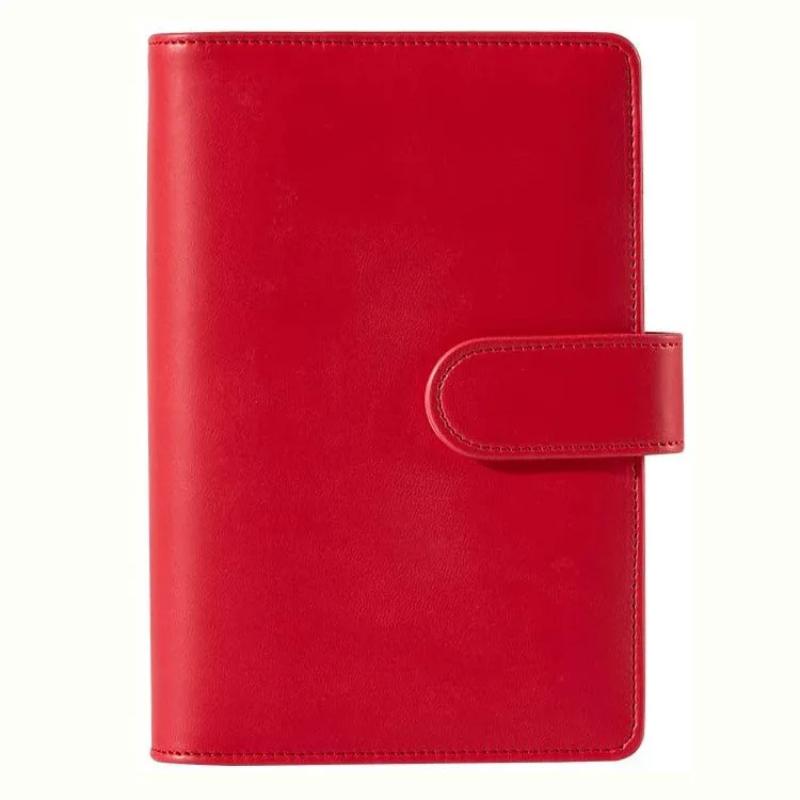 NEUE Makronen Farbe A6/A5 PU Leder DIY Binder Notebook Abdeckung Tagebuch Agenda Planer Papier Abdeckung Schule Schreibwaren A6 rot