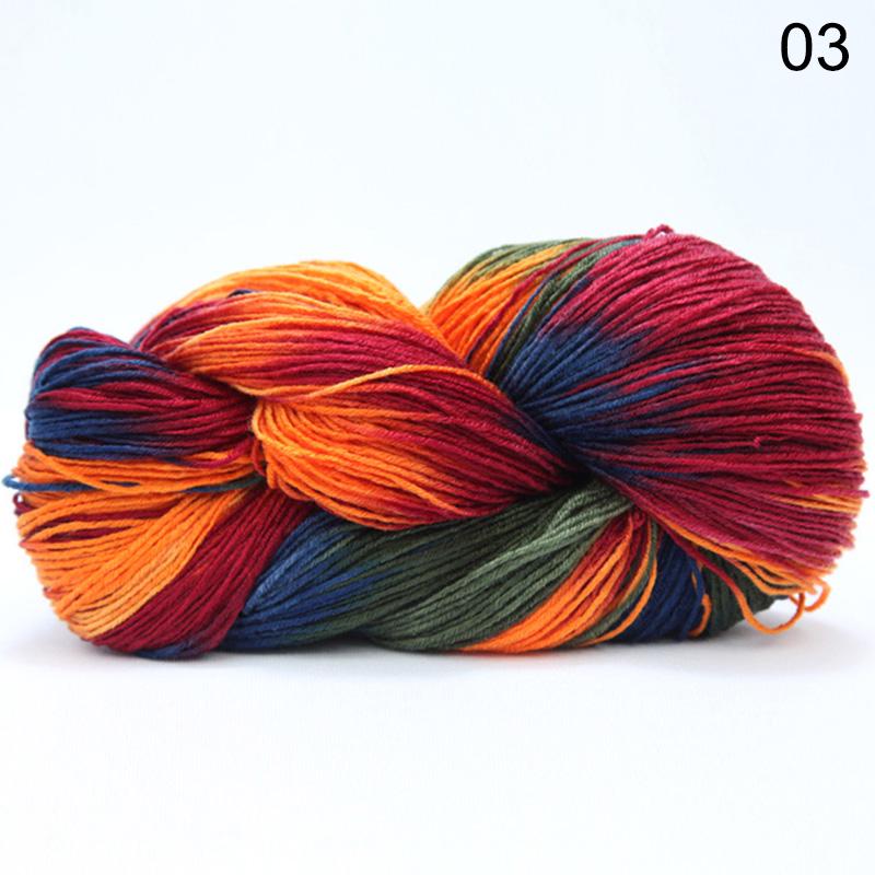 1 Rolle warmes Garn, mehrfarbig, handgehäkelte Strickwolle, weich, 50 g, Häkelstrick-Baumwollgarn 3