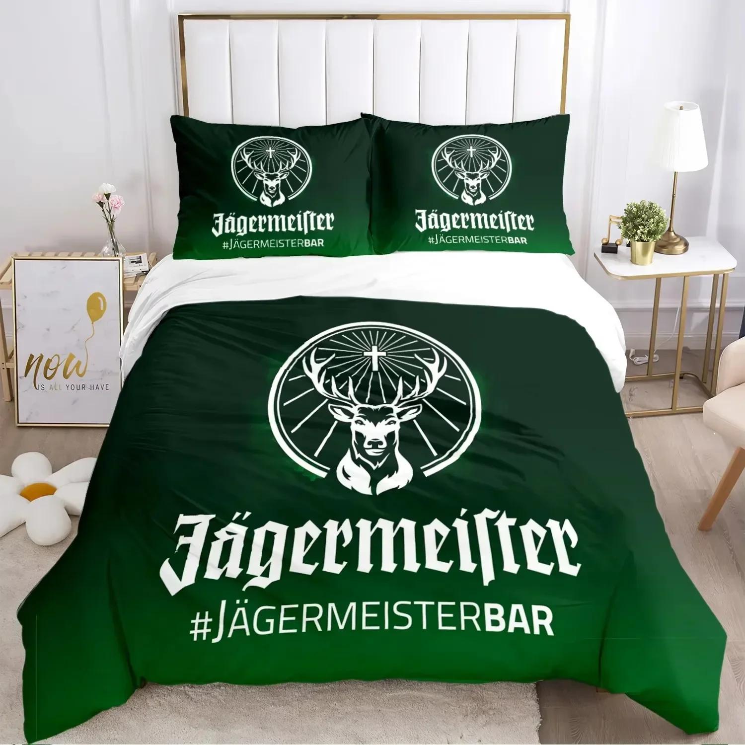 Neue J-Jagermeister Hirsch Bettwäsche Kawaii Decke Bettwäsche-Sets Weiche Bettbezüge und Kissenbezüge Einzel Doppel Queen King EU SuperKing 260x220