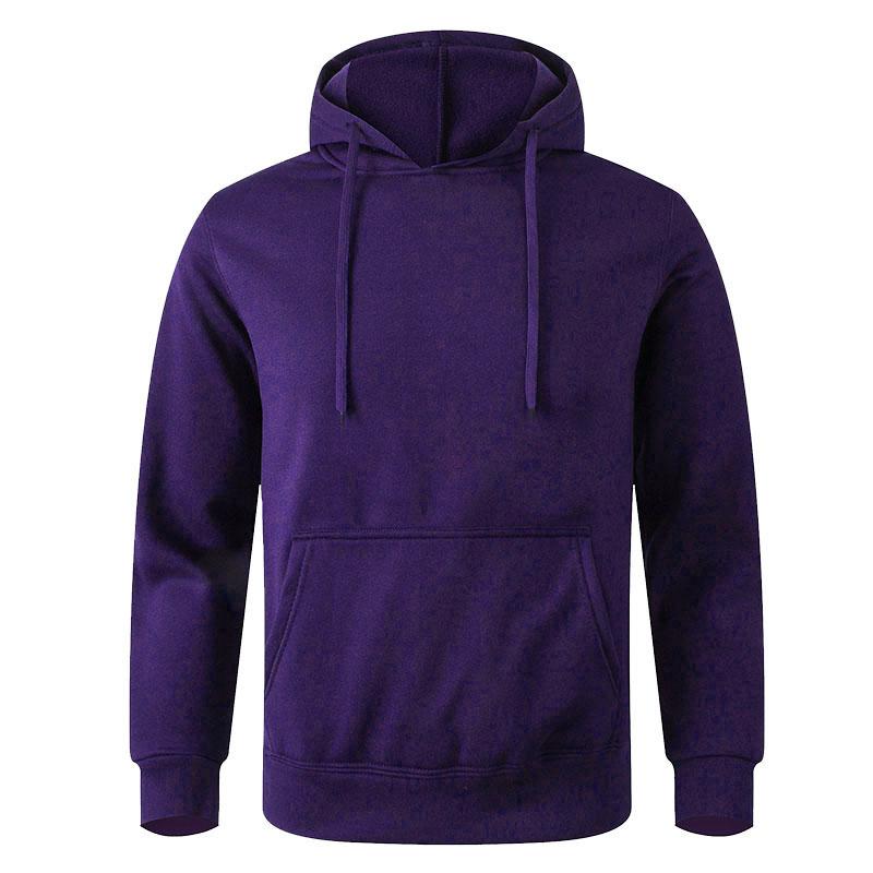 Männer Casual Hoodies Fleece Hip Hop Solide Pullover Sweatshirt Männer Sportswear Kleidung Sweatshirt männer Kleidung XXXL violett
