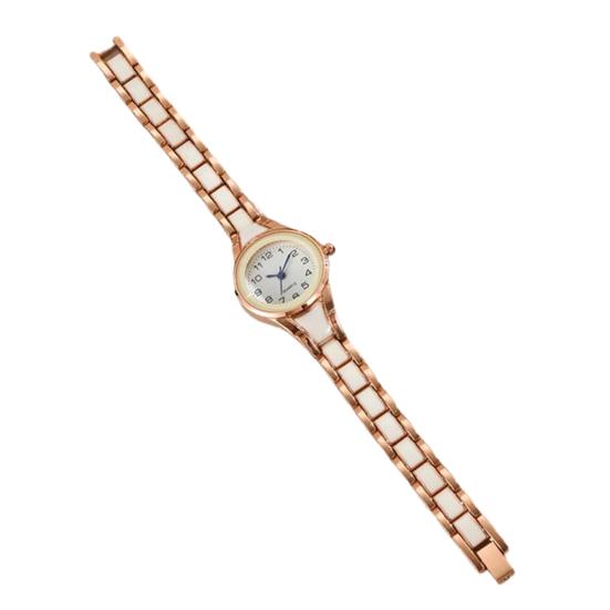 Damen-Quarzuhr Runde Zifferblatt Schmaleres Armband Armbanduhr Kontrastfarbenes Armband Analoge Uhr Damen Armband Geschenk für Sie
