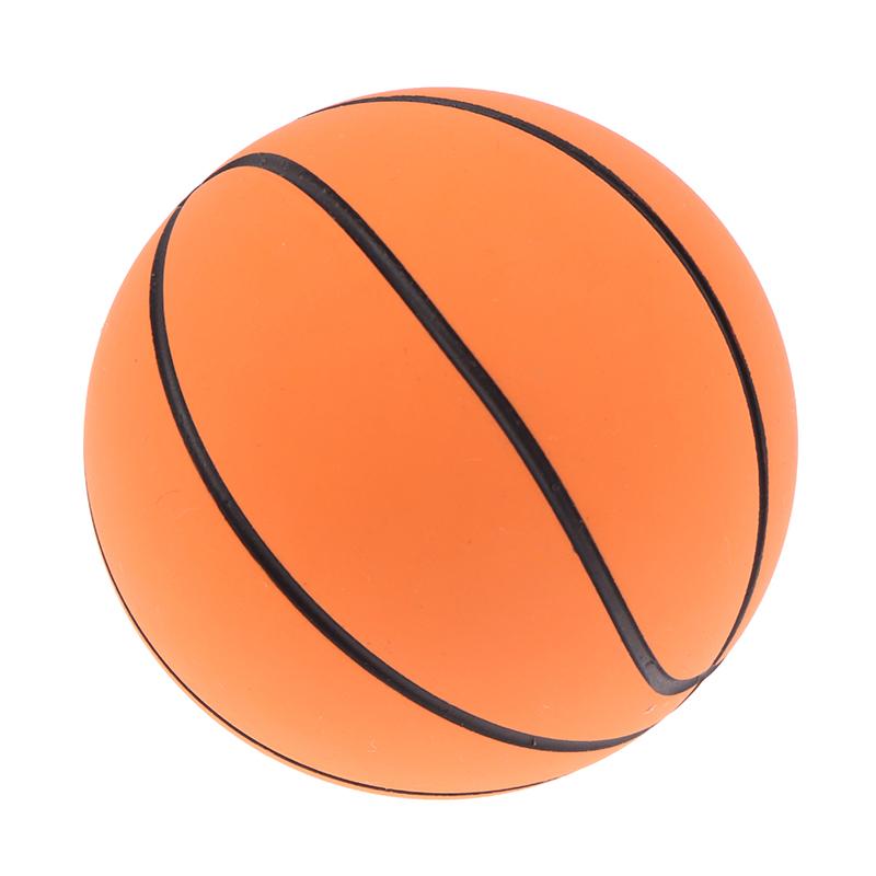 6 cm Hochelastischer Mini-Gummi-Basketball Dekompression Hohler Elastischer Ball Kinderspielzeug Outdoor-Sportarten Strand Mini-Basketball orange
