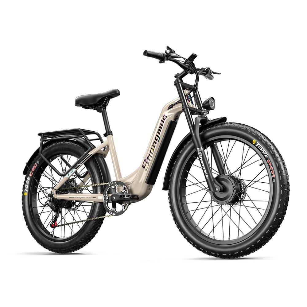 Shengmilo S700 All-Terrain-E-Bike, 2000-W-Doppelmotor, 48-V-Akku, hydraulische Bremsen, für Fahrer von 165–195 cm. Perfekt für City & Trail khaki