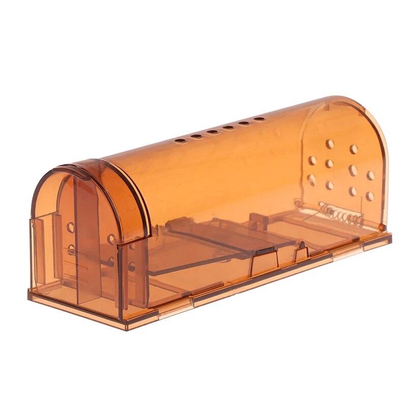 1Pc Mausefalle Käfig Keine Töten Tier Haustier Kontrolle Käfig Wiederverwendbare Mäuse Nagetier Catcher Ratte Falle braun