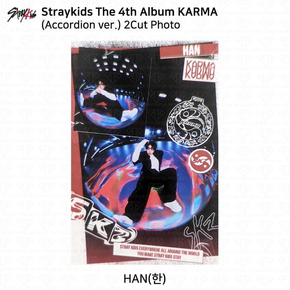 Stray Kids Das 4. Album Karma Akkordeon-Version Offizielle Fotokarte Han 2Cut Photo