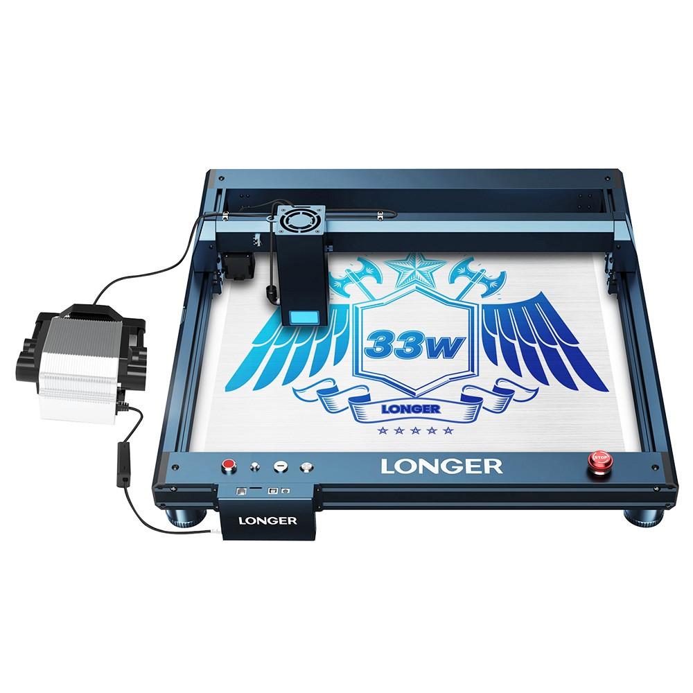 Längerer Laser B1 30 W Lasergravurschneider, 6-Kern-Laserkopf, 450 x 440 mm Gravurfläche – EU Laser B1 30W blau