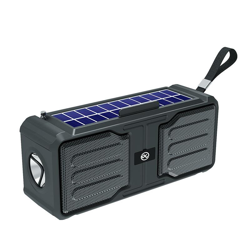 Tragbarer Bluetooth-Lautsprecher, kabelloser Bass-Subwoofer, Outdoor-Soundbox, Lautsprecher mit hoher Lautstärke und Taschenlampe, unterstützt FM-Radio DL-165 schwarz