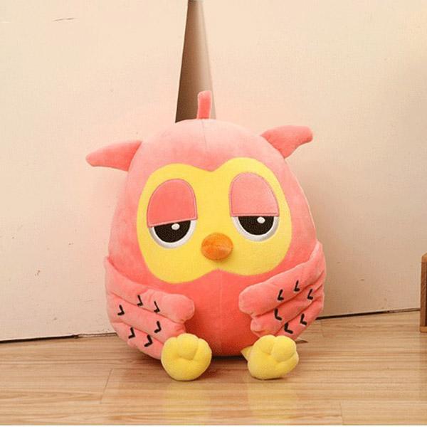 20CM Schöne Nacht Eule Plüsch Spielzeug Baby Spielzeug Stofftier Puppe 2 Farben Weiche Puppen rosa